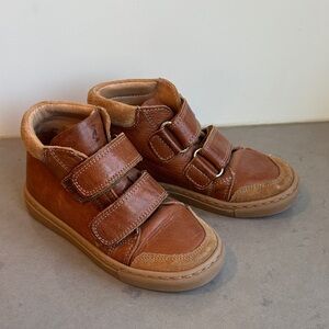 Petit Nord Brown Kids Boots with Velcro Straps